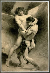 Study for Jacob Wrestling with the Angel